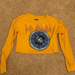 Cropped long sleeve Rocker tee